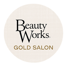 Beauty Works Gold Salon Badge